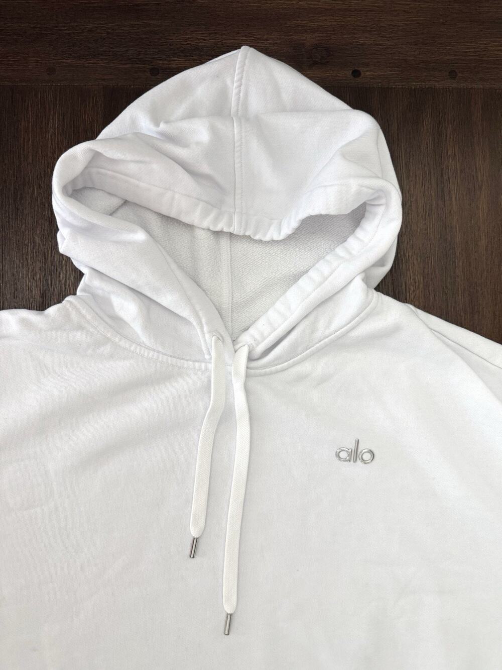 Alo Yoga Accolade Hoodie White Men’s XL Long Sleeve Pullover